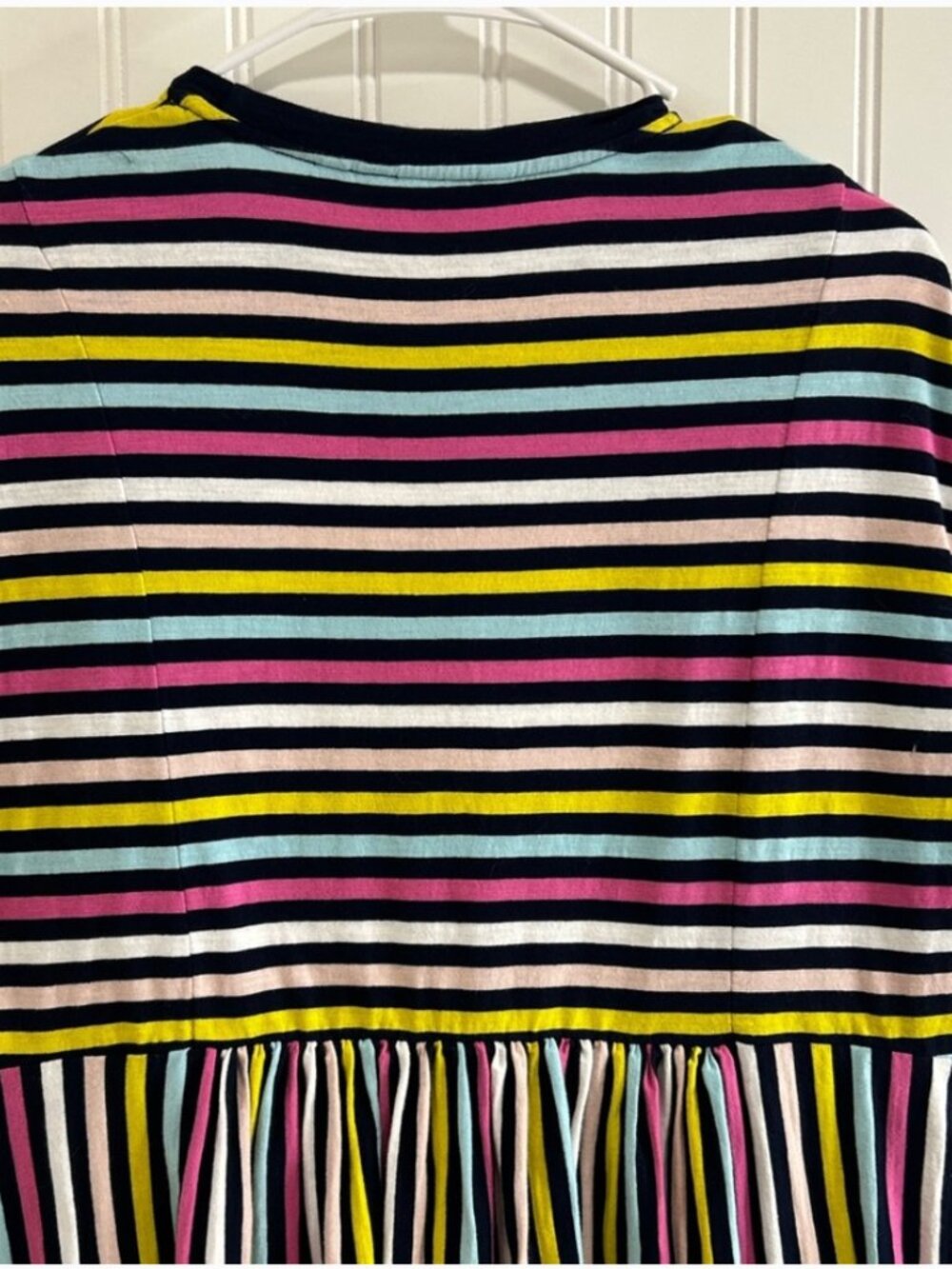 Boden Women Vibrant Striped Midi dress Size 8P Multicolor 100% cotton. - Picture 8 of 14